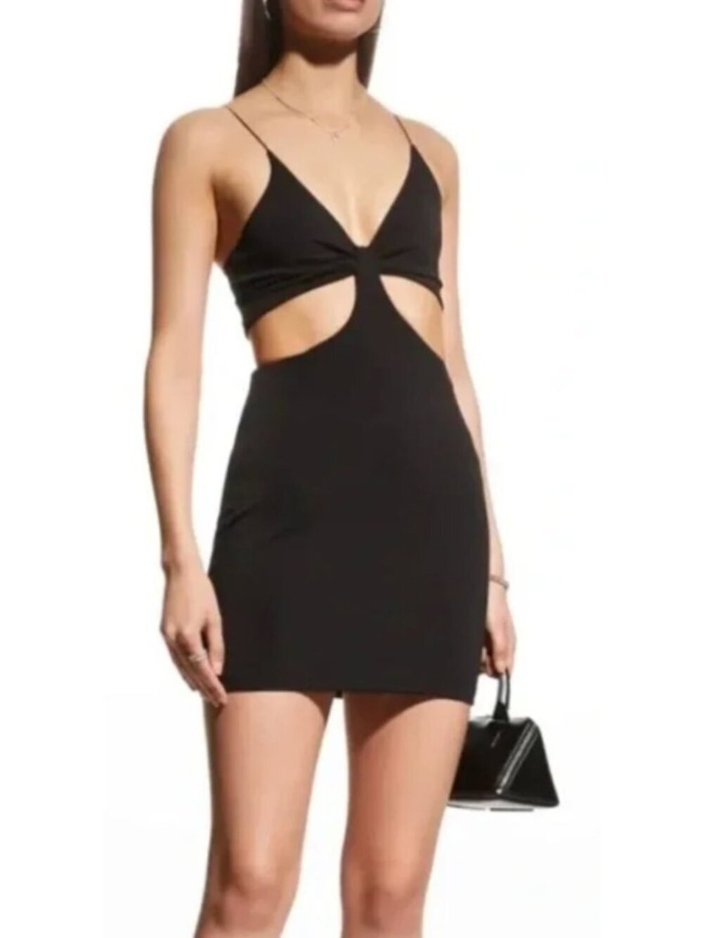 Alice + Olivia Havana Cutout Mini Dress Black-sz 4